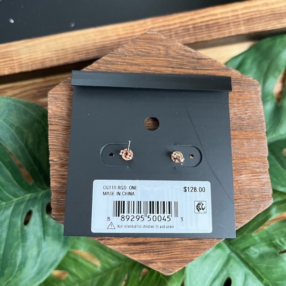 COACH Signature Star Fringe Hypoallergenic Post Earrings With CZ In Rose Gold - Picture 5 of 16